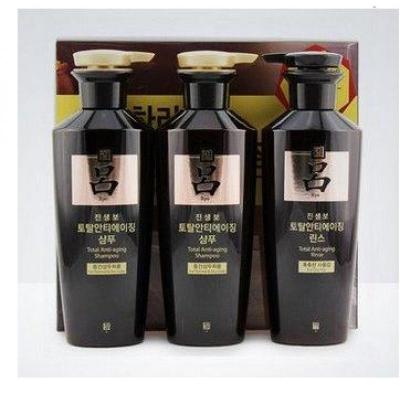 韩国 爱茉莉RYOE吕参宝 新款黑吕防脱 洗护套400ml*3（2洗1护）