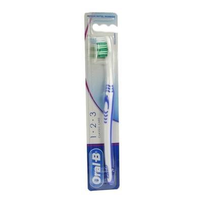 德国博朗欧乐Oral-B 123经典护理成人牙刷 3支装