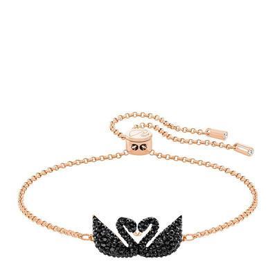 Swarovski 施华洛世奇 双黑天鹅女士镀玫瑰金色手链