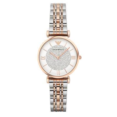 Armani/阿玛尼 满天星时尚优雅镶钻石英表女表 金色