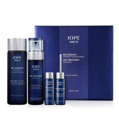 韩国直邮IOPE男士BIO抗皱神仙水水乳套盒张健东代言145ml+100ml